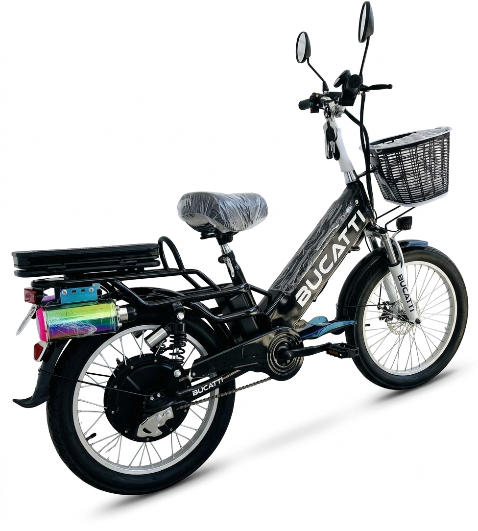 Bicicleta Eléctrica Bugatti Negra