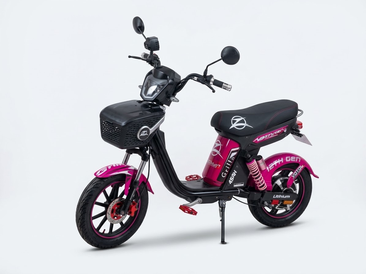 Bicimoto Mishozuki color Negro y Rosa